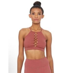 Alo Yoga Lace Up Starlet Bra Size small